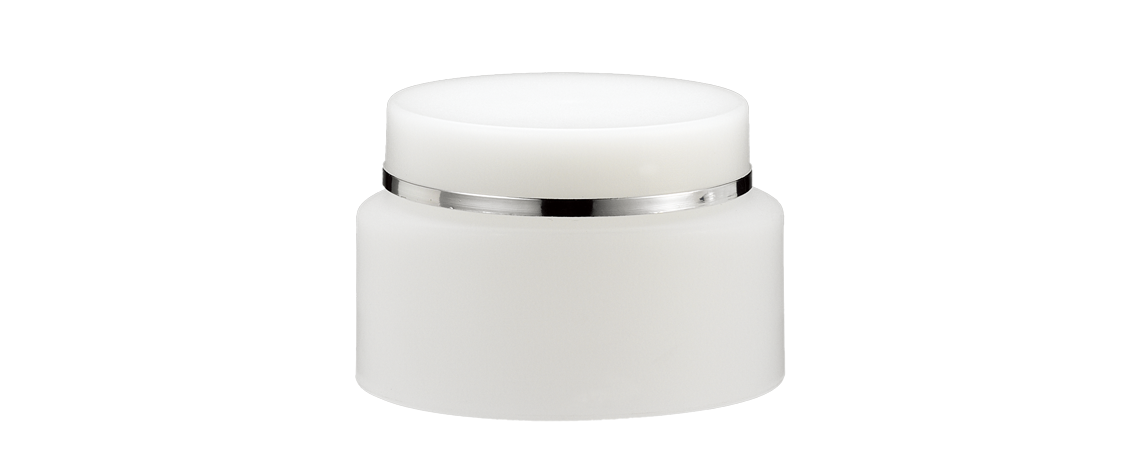 Barattolo ovale in PP da 50ml - VDF-50 Bianco Neve Barattolo ovale in PP da 50ml - VDF-50 Bianco Neve